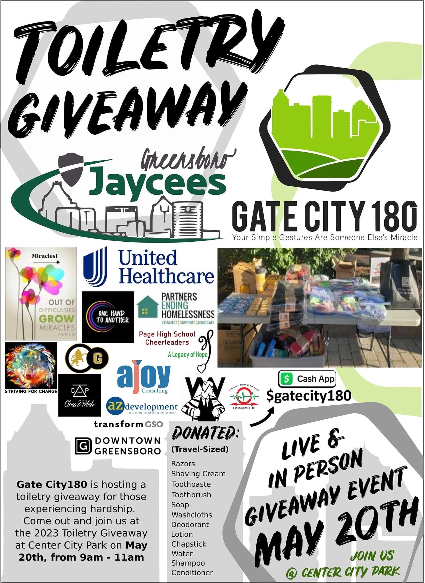 Gate City 180 Toiletry Giveaway