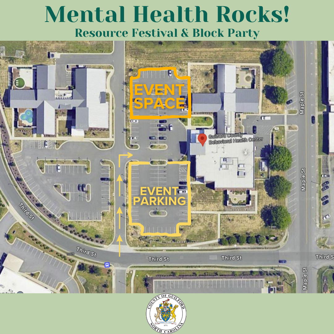 Mental Health Rocks Resource Festival available parking.