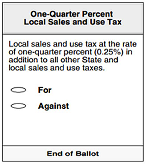 2024 One Quarter Percent Local Sales and Use Tax