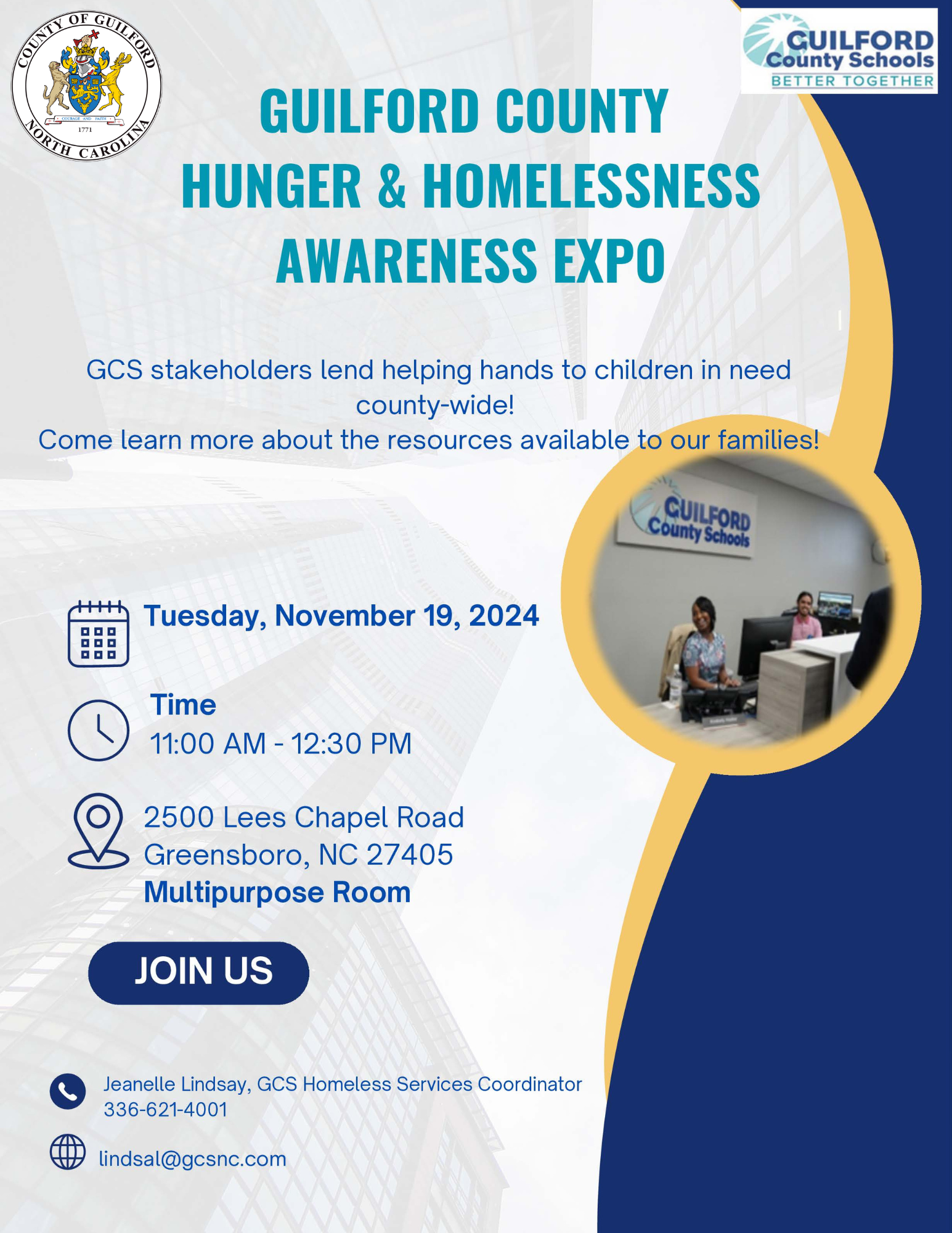 GCS Hunger and Homelessness Awareness Week Flyer