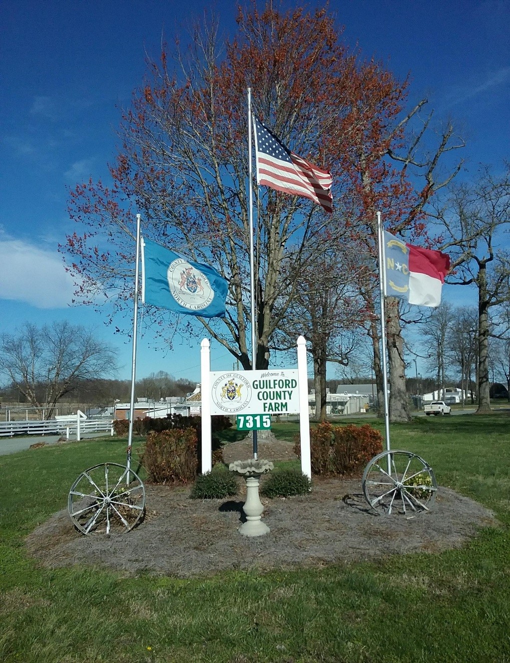 Sign for Guilford County Farm