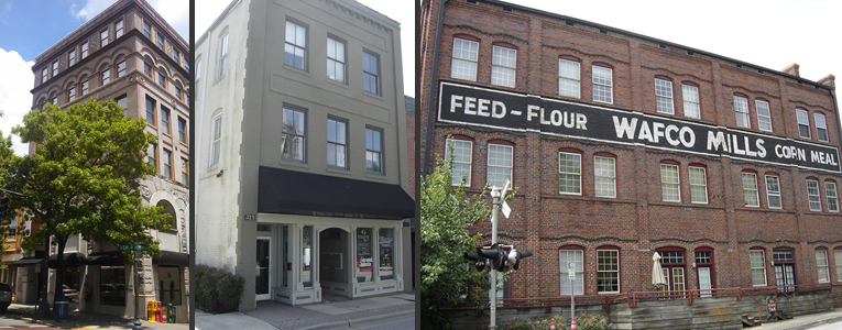 The Dixie Building, Rebertson Furniture Building, and Wafco Mills